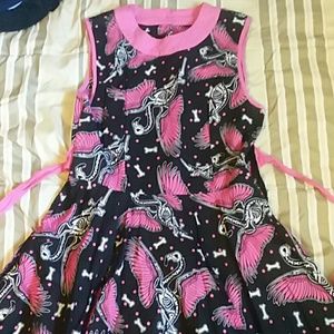 Nwot Too Fast retro flamingo dress